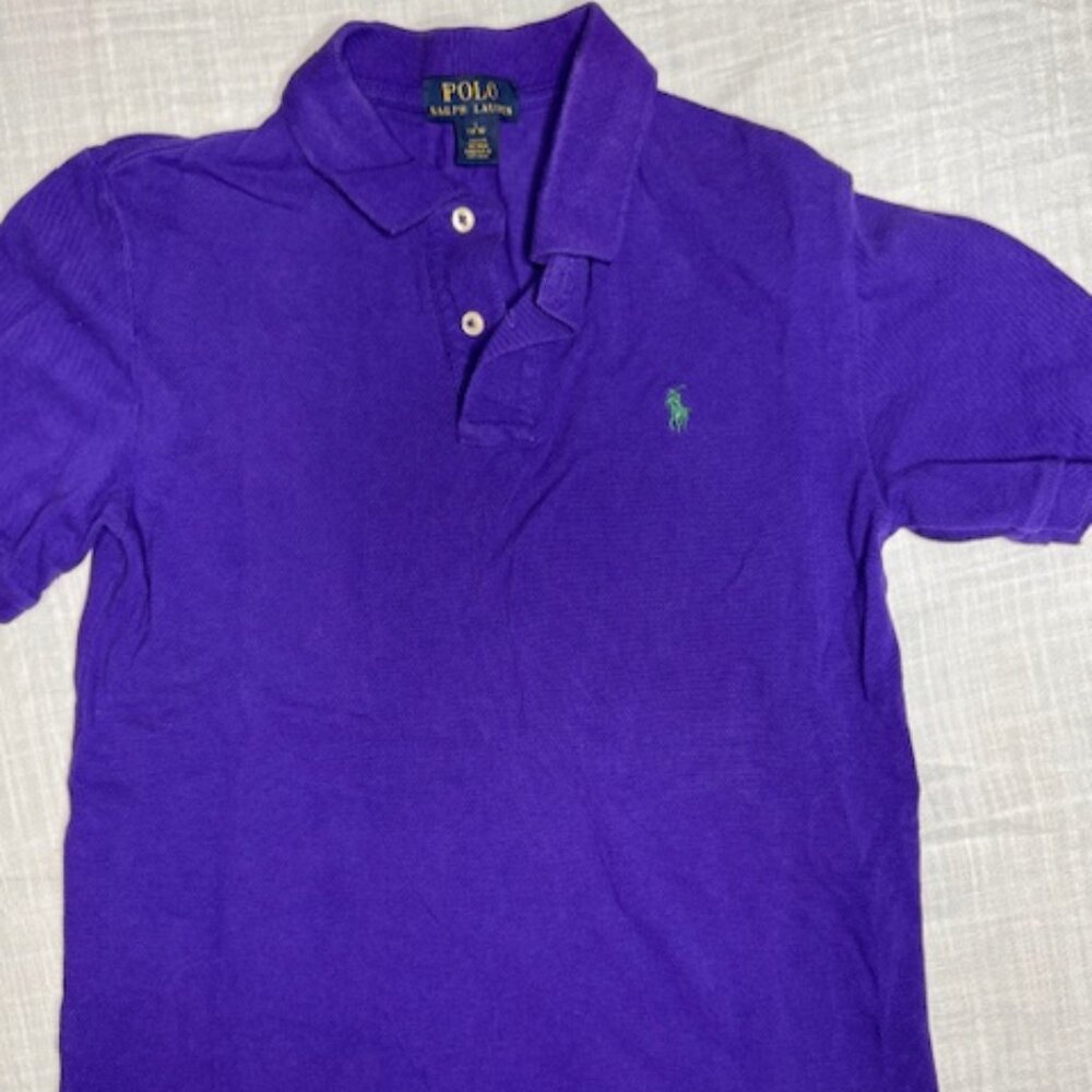 Polo Ralph Lauren Purple Collared Shirt Boys 14/16
